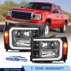 2x Headlights w/ LED DRL & Sequential Turn Signal for 2007-2013 GMC Sierra 1500 - Bild 1 von 15