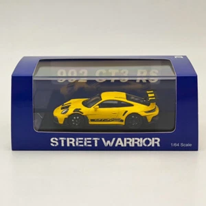 1:64 SW Porsche 992 GT3 RS Racing Sports Yellow Diecast Models Car Collection - Picture 1 of 7