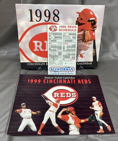 Cincinnati Reds 1998 99 Season Ticket Calendar 1998 Reds Magnet Schedule Cover
