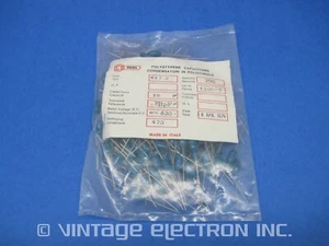 (200) NOS MIAL Polystyrene AUDIO Capacitors - Made In Italy: 18pF 1% 630V - Picture 1 of 7