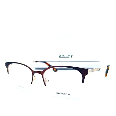 Liz Claiborne L658 FG4 Anteojos Marrón Oro Rosa Ojo de Gato Marcos de Metal 51-18-135 Foto 1 de 4