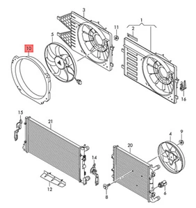 Genuine VW SKODA Ameo Polo Derby Vento-IND Air Duct Ring 6RF121217A - Picture 1 of 1