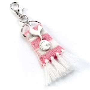 Tottenham Hotspur FC Pink Bar Scarf Bag Charm - Brand New Official Merchandise - Imagen 1 de 3
