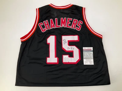JERSEY COSIDO ROJO PERSONALIZADO AUTOGRAFIADO MARIO CHALMERS DE Miami heat certificado de autenticidad jsa con insc Foto 1 de 4