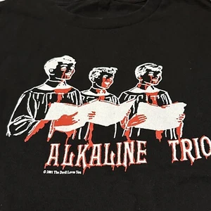 Camisa negra vintage Alkaline Trio Choir Boys Cry Blood para hombre 3XL 2001 Y2K Punk - Imagen 1 de 5