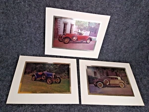 Vintage Cars Foil Print Lot 8x10 Unframed Rolls Royce Mercedes Amilcar Roadster - Picture 1 of 9