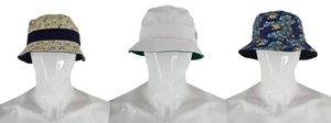 Casquette d'été unisexe polyester chapeau seau New Era - Tropical, blanc, micro imprimé - Photo 1/8