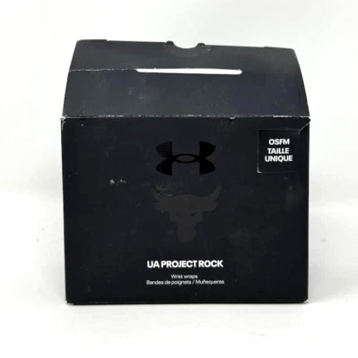 UNDER ARMOUR ' PROJECT ROCK ' WRIST WRAPS ' OSFM ' BLACK - DURABLE STRETCH - Image 1 of 4