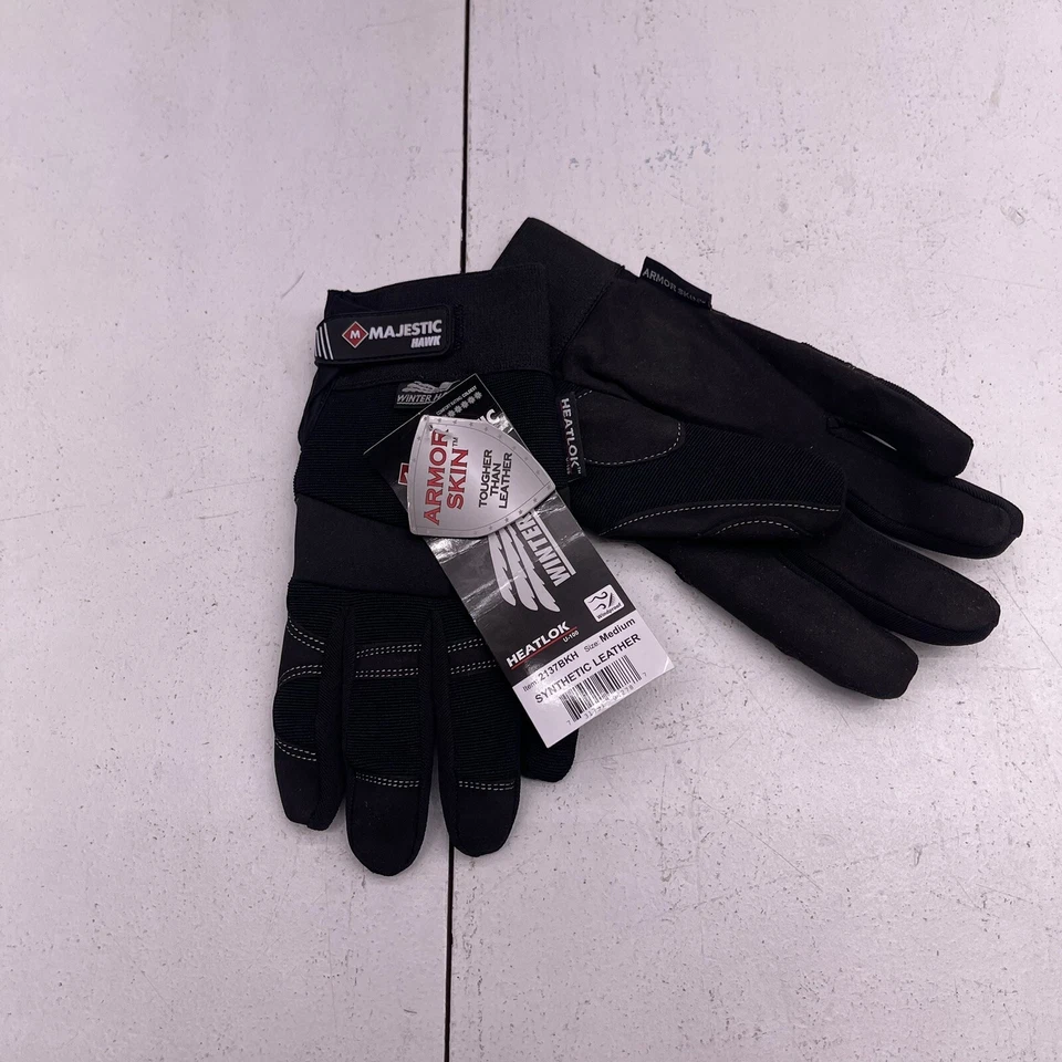 Guantes mecánicos Majestic Hawk negros Heatlok invierno forrados de lana negros para hombre M Foto 1 de 4