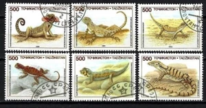 Tiere Reptilien Tadschikistan 1994 (178) Yvert Nr. 54 bis 59 gestempelt - Bild 1 von 1