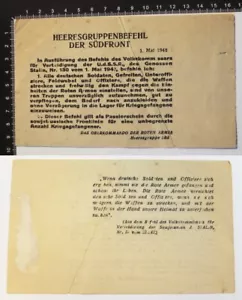 1944 Wehrmacht Flugblatt Alliierte 3.Reich Wh WW2 Leaflet Heeresgruppe Bef 415 - Bild 1 von 7