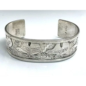NATIVE AMERICAN 925 STERLING SILVER BRACELET SKY - Picture 1 of 10