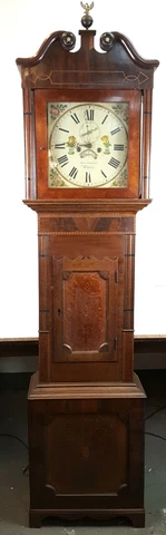 GRANDFATHER CLOCK. MAHOGANY AND OAK. JOHN CALCOTT. ENGLAND. 18TH-19TH CENTURY Cover