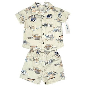 Carter’s Boys Summer Outfit Shirts Shorts Set Size 9M NWT - Picture 1 of 5