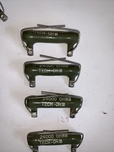 TECH OHM WIREWOUND CERAMIC POWER RESISTOR 24,000 OHMS 10 WATT NEW LOT OF 4 - Picture 1 of 12