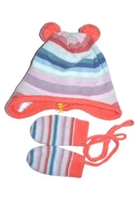 Paul Smith Baby Girls Mulana Hat & Mittens 9:12 Months New - Picture 1 of 4