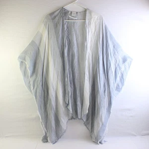 CJ Banks Damen-Cardigan Einheitsgröße blau-weiß Fransen Überwurf - Bild 1 von 5