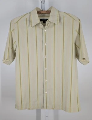 Camisa DKNY Vintage Y2K Sunburst Atomic Stripe Amarilla Club Rave Dance Años 90 SS M Foto 1 de 4