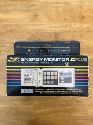 Hunter Energy Monitor II Plus Programmable Thermostat. New Open Box Model 44402 - Image 1 of 3