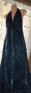 Antikes Samtkleid. Union Label. Dunkelgrün.  5 Fuß lang + - Bild 1 von 7