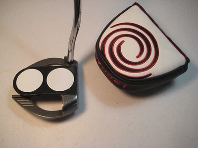 Nice Odyssey O-WORKS BLACK 2-BALL FANG Putter - 35" Length w/Matching Headcover - Image 1 of 4