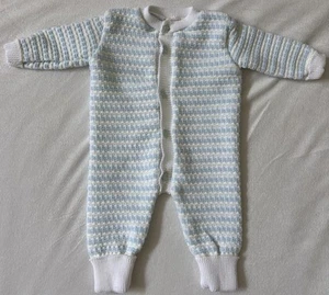 Vintage Stork Club Blue&Yellow Romper Size 6/9 Months - Picture 1 of 11