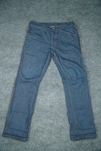 Pantalones de mezclilla Topo Designs para hombre 32 azul crudo pierna recta botón mosca hechos en EE. UU. - Imagen 1 de 17