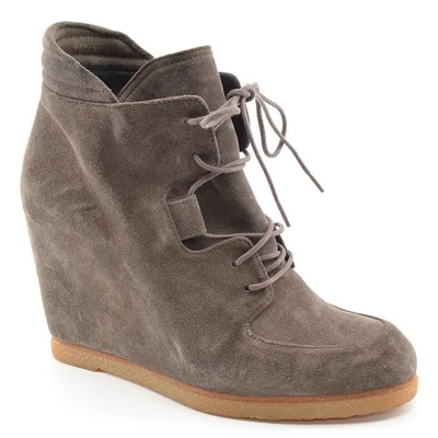 Damas Stuart Weitzman Kidstuff Botas de Cuña Ocultas 7.5 M Taupe Gamuza Zapatos Nuevos Foto 1 de 4