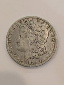 1883 0 Morgan US Silver Dollar PU $1 Silver Coin U32 - Picture 1 of 2