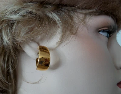 Pendientes de aro de diseñador Italia MILOR RESINA ORO 14K 9,5 gramos Foto 1 de 4