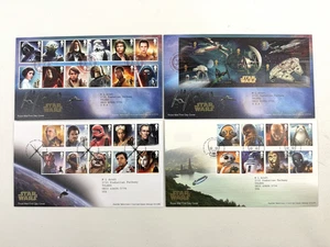 Royal Mail First Day Cover FDC Star Wars 2017 2019 2015 Set of 4 - Picture 1 of 6