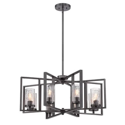 Lámpara de araña Elements de 8 luces, carbón, 86588-CHA Foto 1 de 4