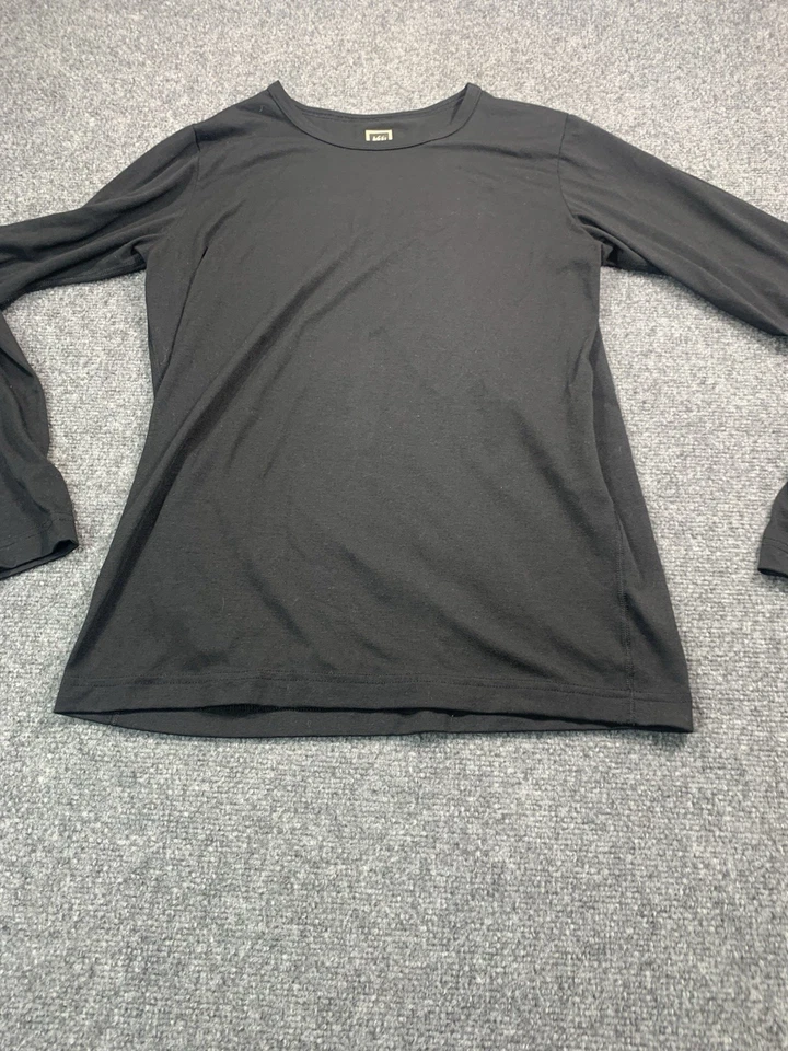 Camisa REI Niñas Grande (14-16) Negra Activa Manga Larga Pullover Cuello Redondo Foto 1 de 4