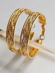 Pendientes de aro chapados en oro Premier Designs Jewelry DOWNTOWN nuevos - Imagen 1 de 3