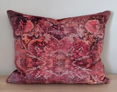 Linwood  Omega Prints Genie Magenta & Omega Velvet Cushion Cover 33x43 cm - Image 1 of 3