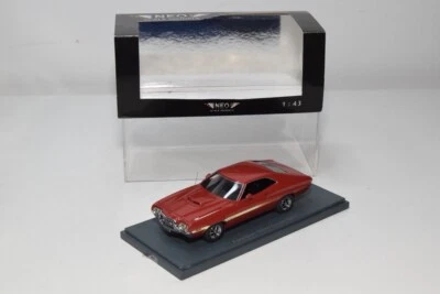 B52 1:43 NEO 43496 FORD GRAN TORINO COUPE SPORT ROSSO NUOVO CON SCATOLA - Immagine 1 di 4