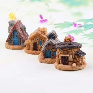 Home Cottage Ornament Resin Craft Stone House Landscaping Figurines Miniatures - Picture 1 of 11