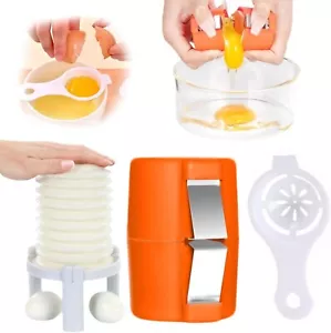 3PCS Egg Shell Opener for Hard Boiled Eggs, Egg Separator for Raw Eggs, Orange - Picture 1 of 7