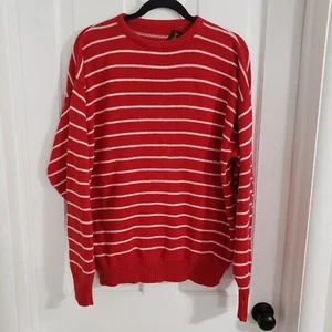 Suéter Pullover De Colección Dover Park Para Hombres GRANDE Cuello Redondo Rayas OSU Preppy Waldo - Imagen 1 de 10