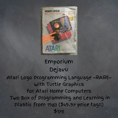 Atari Logo User Manuals And Cartridge ORIGINAL FACTORY SEALED 1983 - Image 1 of 4