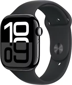 APPLE WATCH SERIE 10 GPS 46mm GETTO CINTURINO SPORTIVO ALLUMINIO NERO M/L A2999 - Foto 1 di 7