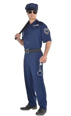 Nuevo Disfraz de Policía en Patrulla Halloween Adulto Hombre Grande y X-Grande Foto 1 de 2
