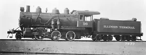 25BB090 OLD NEGATIVE ILLINOIS TERMINAL CO RAILWAY 2-6-0 LOCOMOTIVE #16 - Picture 1 of 1