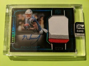 2019 Tesori Nazionali Midnight N'Keal Harry RC 2/10 Auto 4clr Patch Patriots - Foto 1 di 2
