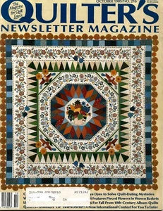 1989 October No.216 Quilter's Newsletter Magazine Vintage #Q57 - Picture 1 of 1