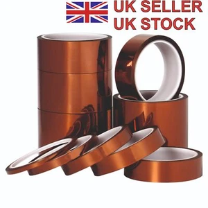 Kapton Polyimid Klebeband hitzebeständig selbstklebend Isolierung 5 - 100 mm breit 33 m lang - Bild 1 von 23