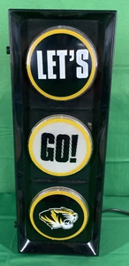 Flashing Let’s Go Mizzou Traffic Light Wallmount Table Light Missouri Tigers Fan - Picture 1 of 7