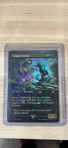 MTG Compy Swarm Jurassic World Collection 0034 Foil Rare with emblem | eBay