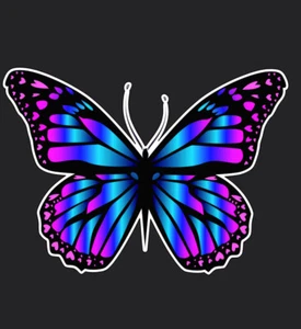 New Butterfly Vinyl Decal Sticker 3” wide for cups mugs phones laptops - Picture 1 of 1