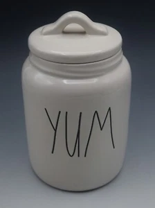 RAE DUNN MAGENTA YUM CANISTER  JAR 8" FARMHOUSE DECOR NEW 2017 - Picture 1 of 8